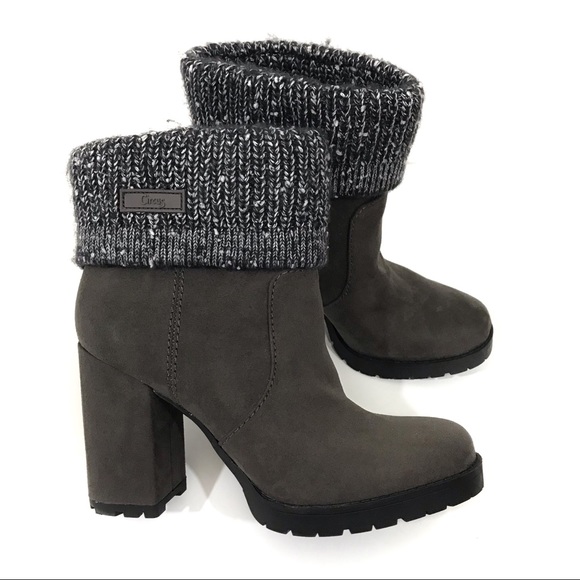 Circus by Sam Edelman grey sweater booties - Picture 1 of 7